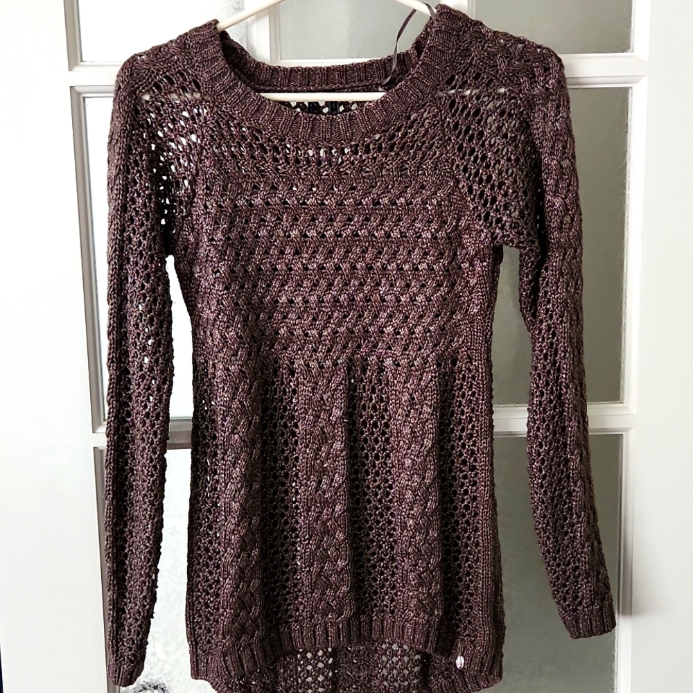 Guess Metallic Crochet Sweater